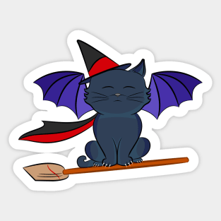 Bewitching Bat-Cat Sticker
